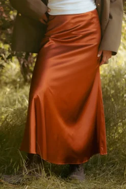 Tiff Maxi Skirt in Copper