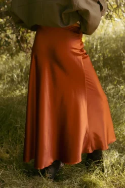 Tiff Maxi Skirt in Copper