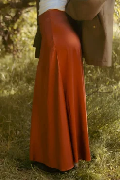 Tiff Maxi Skirt in Copper