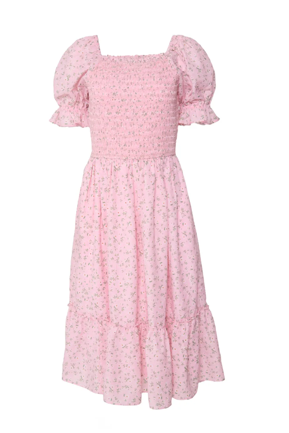 Valencia Dress in Pink Ditsy Floral