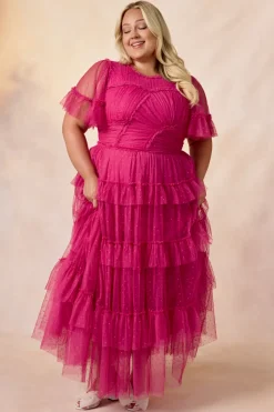 Whimsical Dress in Fuchsia