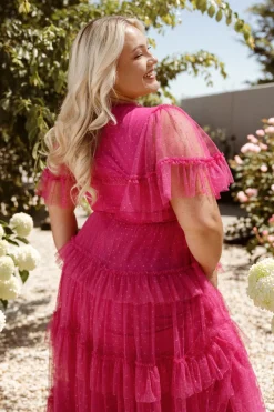 Whimsical Dress in Fuchsia