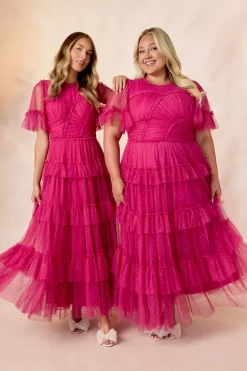 Whimsical Dress in Fuchsia