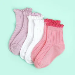 White Frill Midi Socks