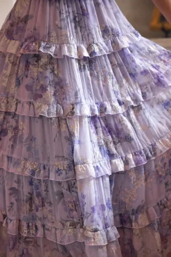 Winnie Dress in Lavender Aquarelle Fleur