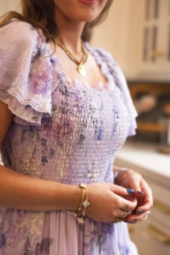 Winnie Dress in Lavender Aquarelle Fleur