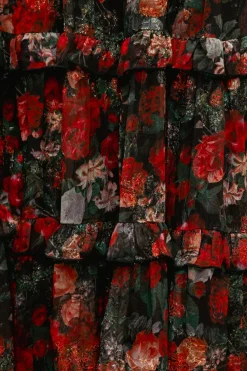 Winnie Dress in Midnight Roses