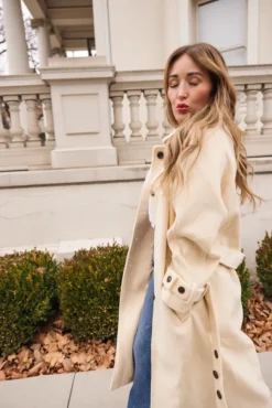 York Coat in Cream