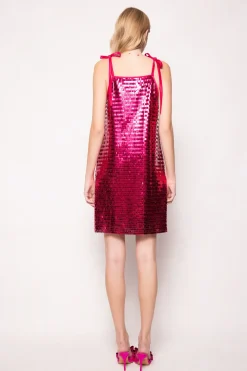 Zelda Dress in Fuchsia Shingle Sequin