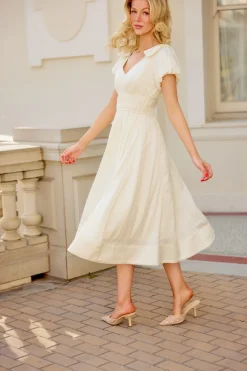Zella Bow Dress in Ivory